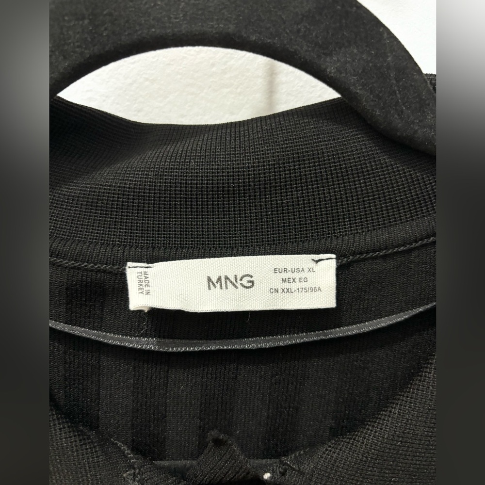 Mango Black stretch button down dress - Picture 3 of 5